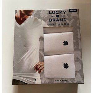 Lucky Brand Men's Pack Of 3 T-Shirts V-Neck Short Sleeve
